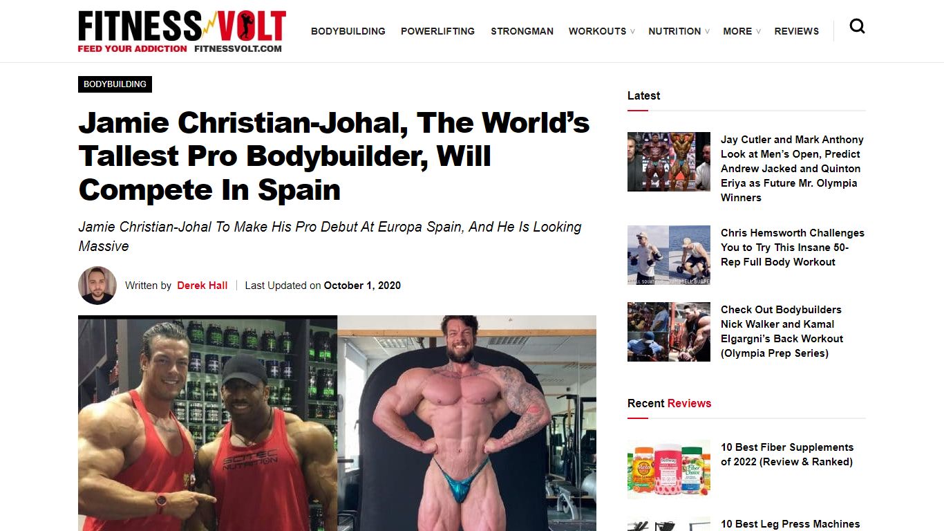 Jamie Christian-Johal, The World's Tallest Pro Bodybuilder, Will ...